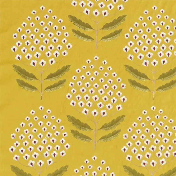 Bellis Fabric - Woodland Yellow swatch