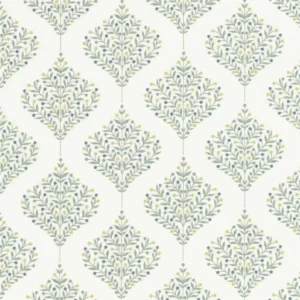 multicolour botanical embroideried fabric from Sanderson