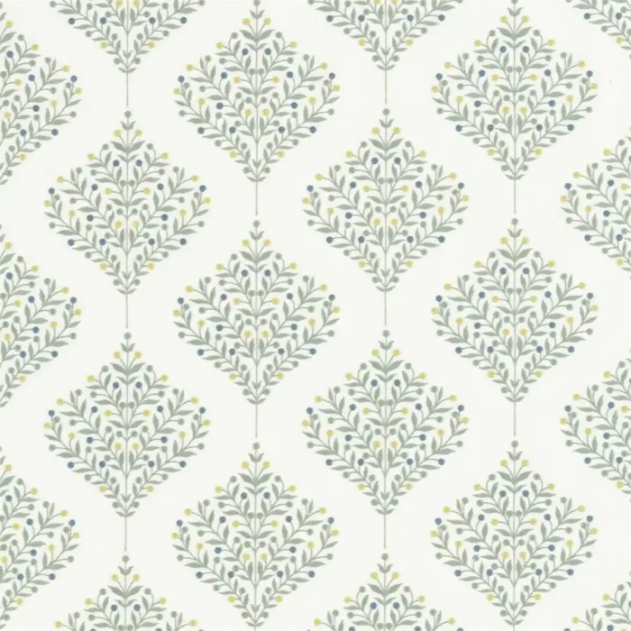 Orchard Tree Fabric - Gardenia Green swatch