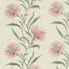 green botanical embroideried fabric from Sanderson