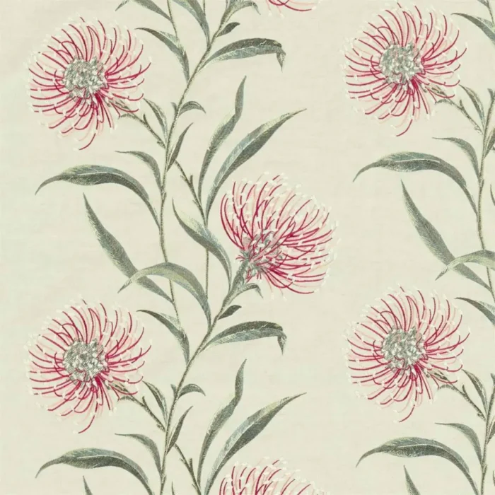Catherinae Embroidery Fabric - Fuchsia swatch