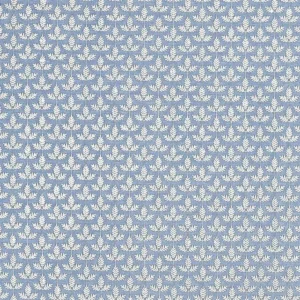 blue botanical embroideried fabric from Sanderson