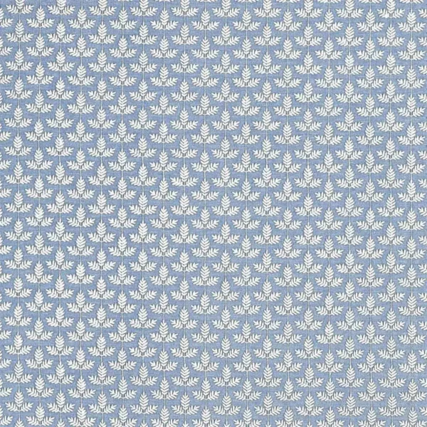 Felix Fabric - Blueberry by blue botanical embroideried fabric from Sanderson