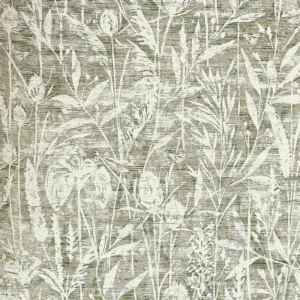 green botanical woven fabric from Sanderson