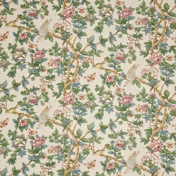 Caverley Fabric - Chintz by multicolour animal cotton fabric from Sanderson