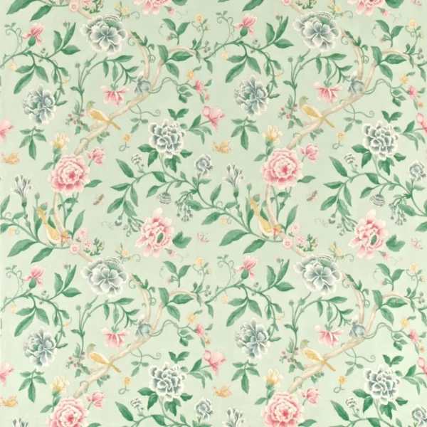 blue animal printed fabric from Sanderson