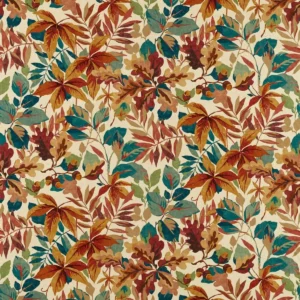 multicolour botanical printed fabric from Sanderson