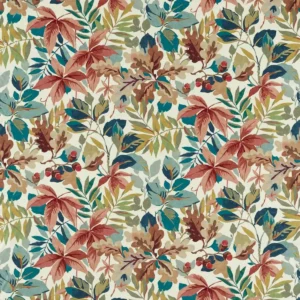 multicolour botanical printed fabric from Sanderson