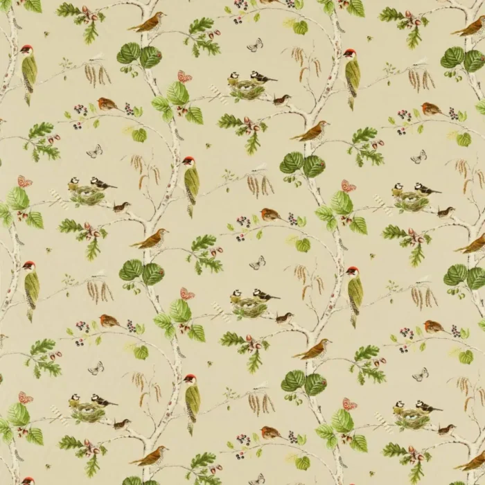 Woodland Chorus Fabric - Birch / Multi swatch