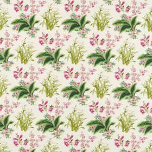 green botanical cotton fabric from Sanderson