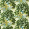 green botanical printed fabric from Sanderson