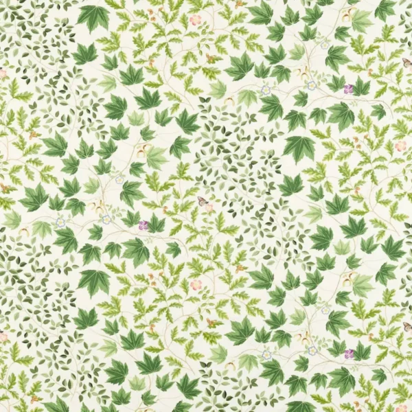 green botanical cotton fabric from Sanderson