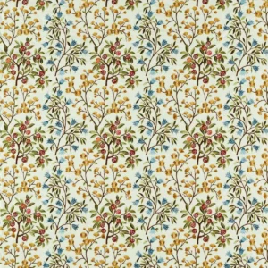 multicolour botanical embroideried fabric from Sanderson