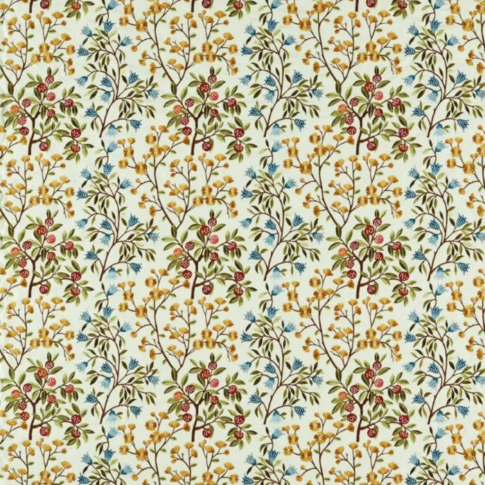 Foraging Embroidery Fabric - Rowan Berry swatch