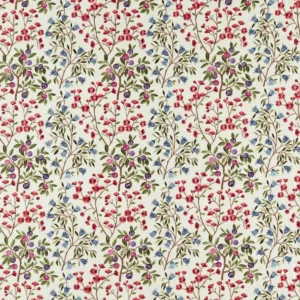 multicolour botanical embroideried fabric from Sanderson