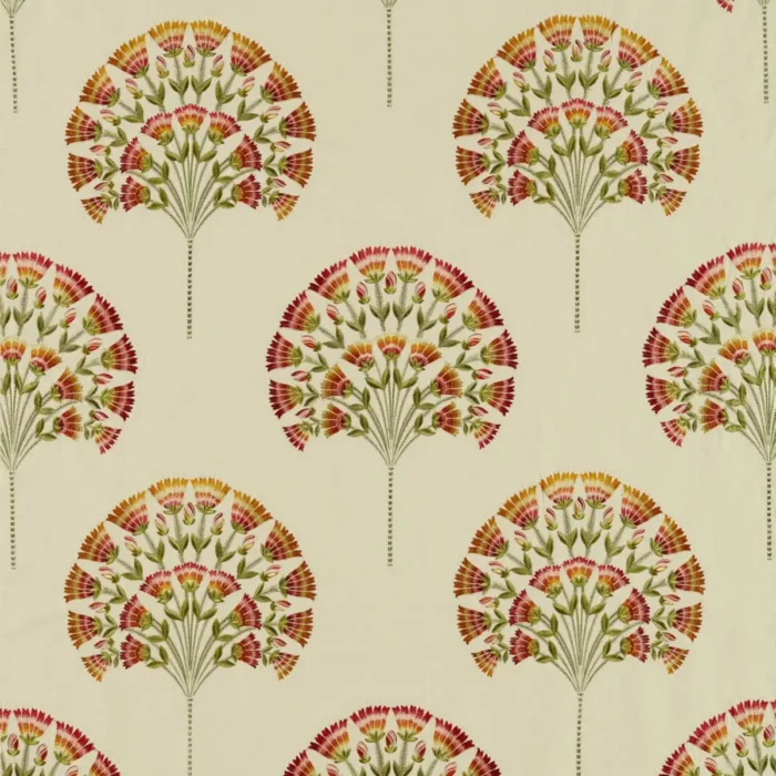 Wild Tulip Fabric - Amber / Cream swatch