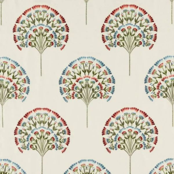 multicolour botanical embroideried fabric from Sanderson