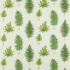 green botanical embroideried fabric from Sanderson