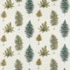 green botanical embroideried fabric from Sanderson