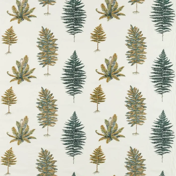 Fernery Embroidery Fabric - Forest Green swatch
