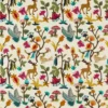 multicolour animal embroideried fabric from Sanderson