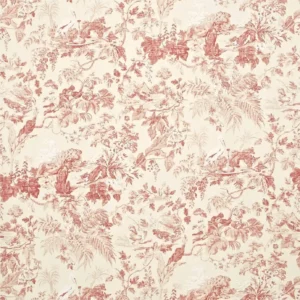 pink botanical linen fabric from Sanderson