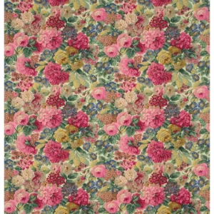 green botanical printed fabric from Sanderson