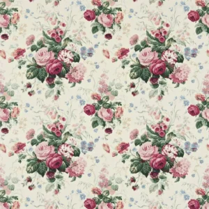 green botanical printed fabric from Sanderson