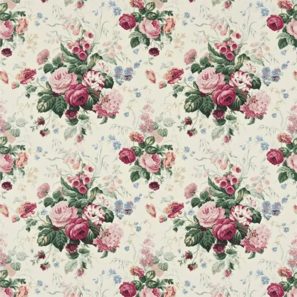 green botanical printed fabric from Sanderson