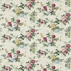 green botanical cotton fabric from Sanderson