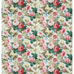 green botanical printed fabric from Sanderson
