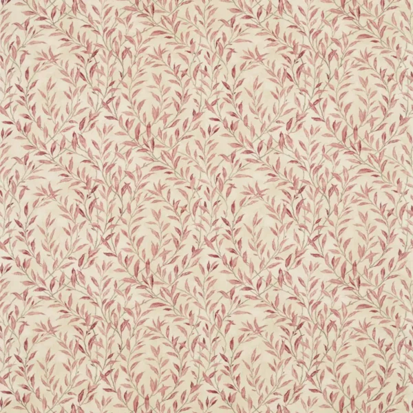 Osier Fabric - Rosewood / Sepia by red botanical linen fabric from Sanderson
