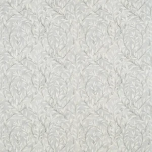 black-grey botanical linen fabric from Sanderson