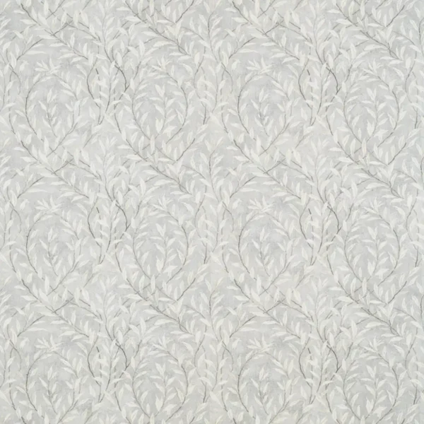 black-grey botanical linen fabric from Sanderson