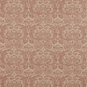 red botanical linen fabric from Sanderson