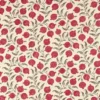 red botanical embroideried fabric from Sanderson