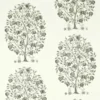 black-grey botanical printed fabric from Sanderson