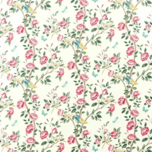 green botanical printed fabric from Sanderson