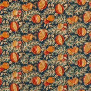 blue botanical velvet-chenille fabric from Sanderson