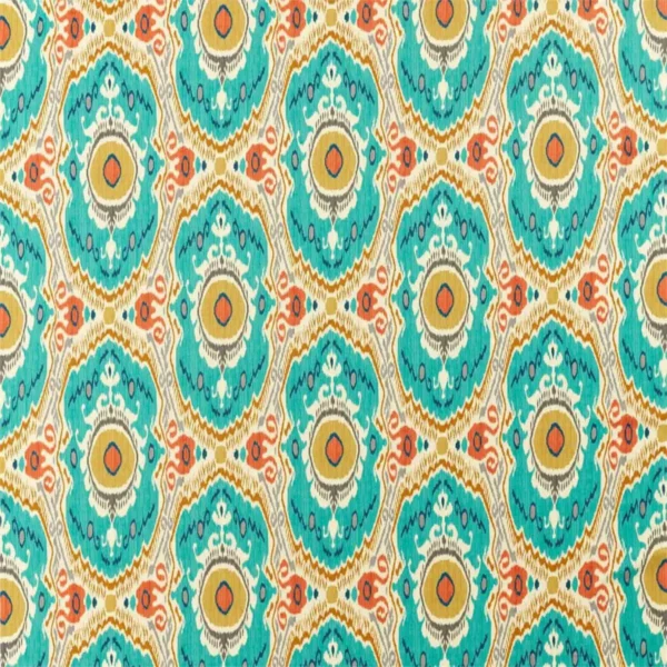 Niyali Fabric - Teal / Saffron by blue misc cotton fabric from Sanderson