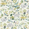 multicolour botanical cotton fabric from Sanderson