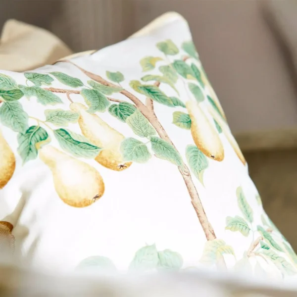 Perry Pears Fabric - Gold / Aqua from