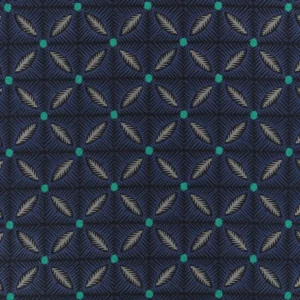 blue geometric jacquard fabric from Romo