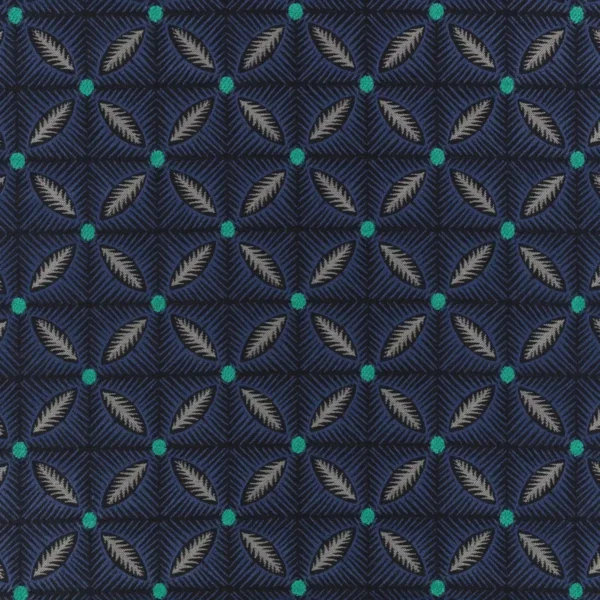Effie Fabric - Indigo Sky by blue geometric jacquard fabric from Romo
