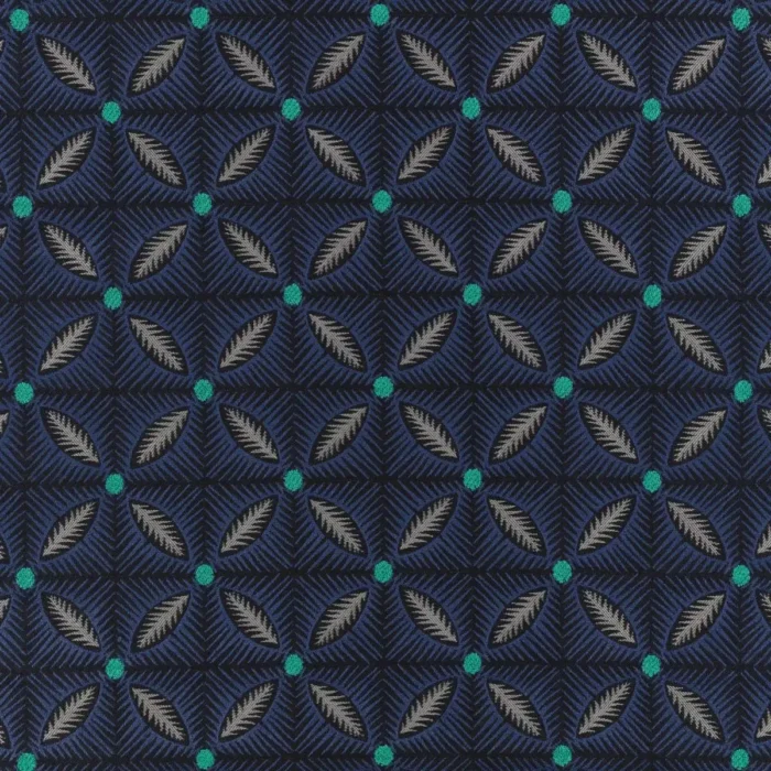 Effie Fabric - Indigo Sky – Indigo / Sky swatch
