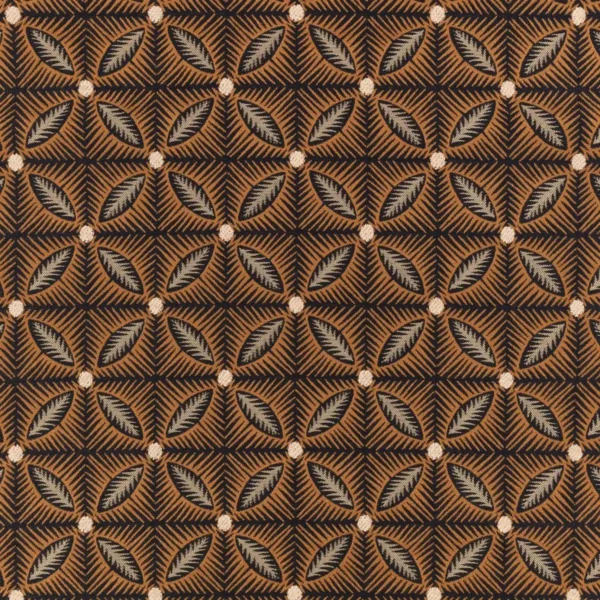 Effie Fabric - Sienna by brown geometric jacquard fabric from Romo