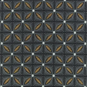 black-grey geometric jacquard fabric from Romo