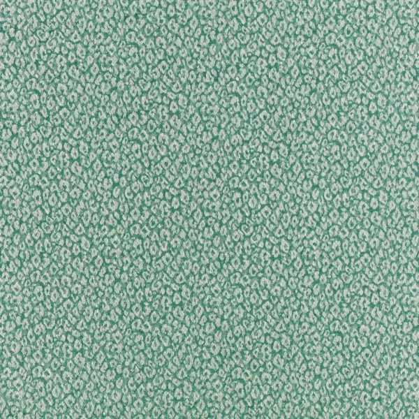 Kitty Fabric - Jade by green spotted jacquard fabric from Romo
