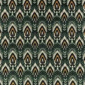 green botanical velvet-chenille fabric from Romo