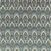 black-grey botanical velvet-chenille fabric from Romo